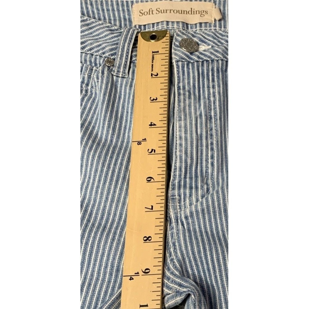 Soft Surroundings Jeans Womens Size 4 Striped Blue White Style 2DY11 Denim Jeans - Picture 3 of 10